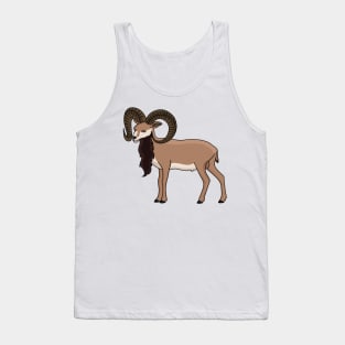 Mouflon goat illustration Tank Top